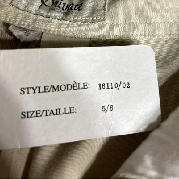 Y2K Barrel cargo capri pants,Light cream ,vtg, NWT, Velcro pocket,PRIVATE MEMBER - Picture 4 of 14